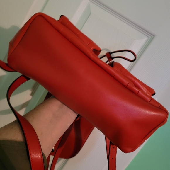 Coach Turnlock Rucksack In Embossed Carmine - Picture 6 of 11